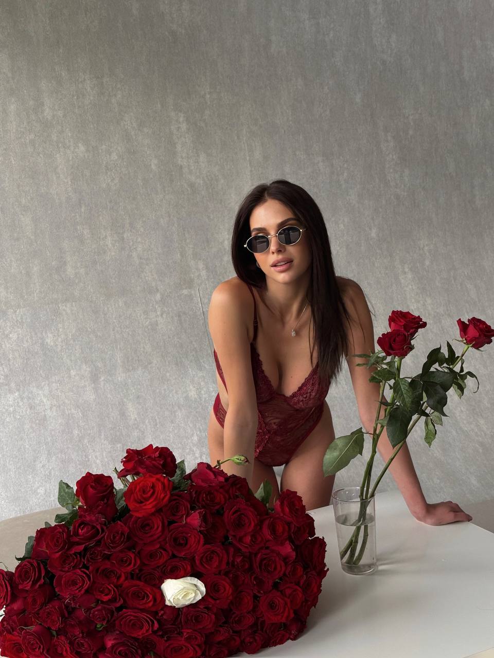 LUNAVEA Flora Dantel Transparan Alttan Çıtçıtlı Bodysuit