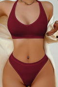 Bordo Fantezi Seksi Kaşkorse Sütyen Takımı
