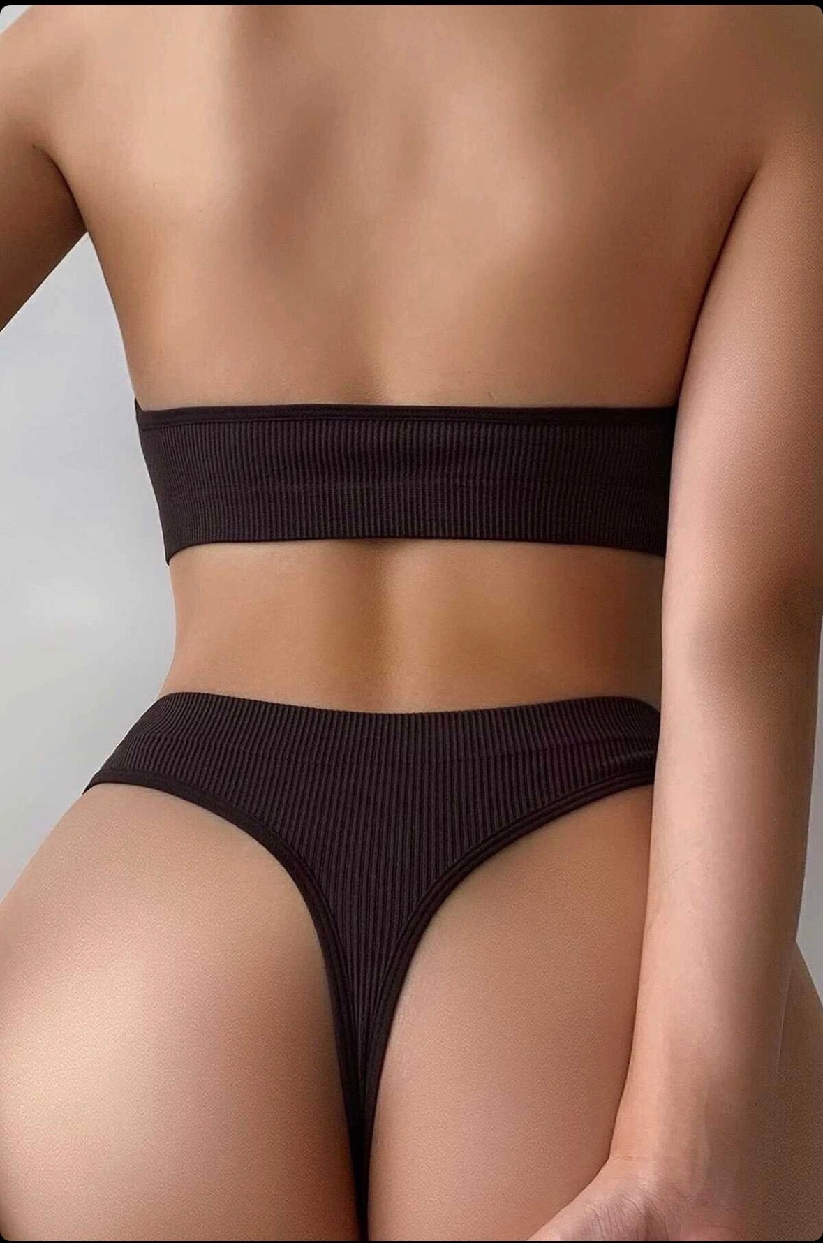 Kahverengi Fantezi Seksi Kaşkorse Sütyen Takım